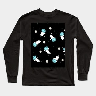 Cute little cats in space Long Sleeve T-Shirt